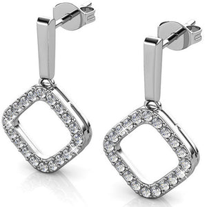 silver crystal drop jewellery earrings nz