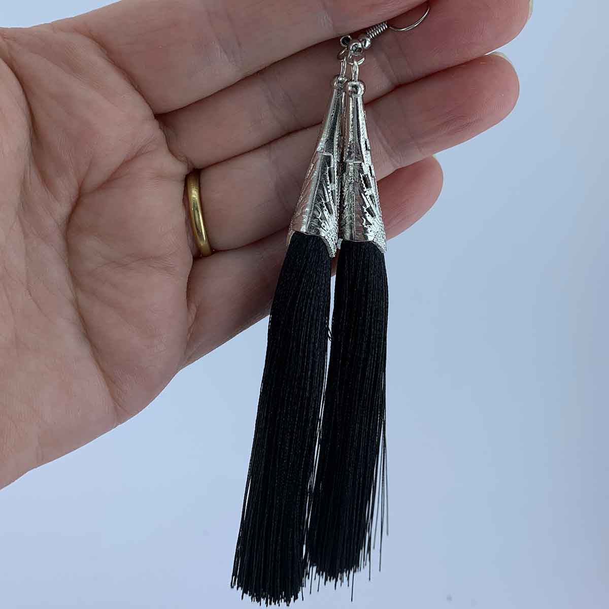 silk tassel earrings for women