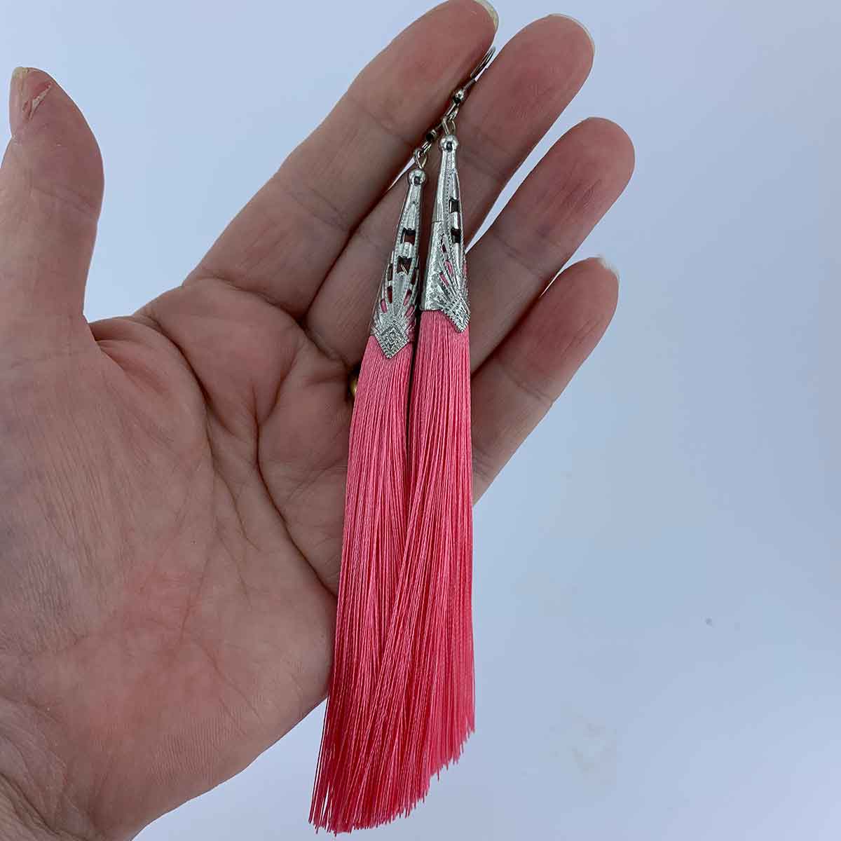 silk tassel earrings for women