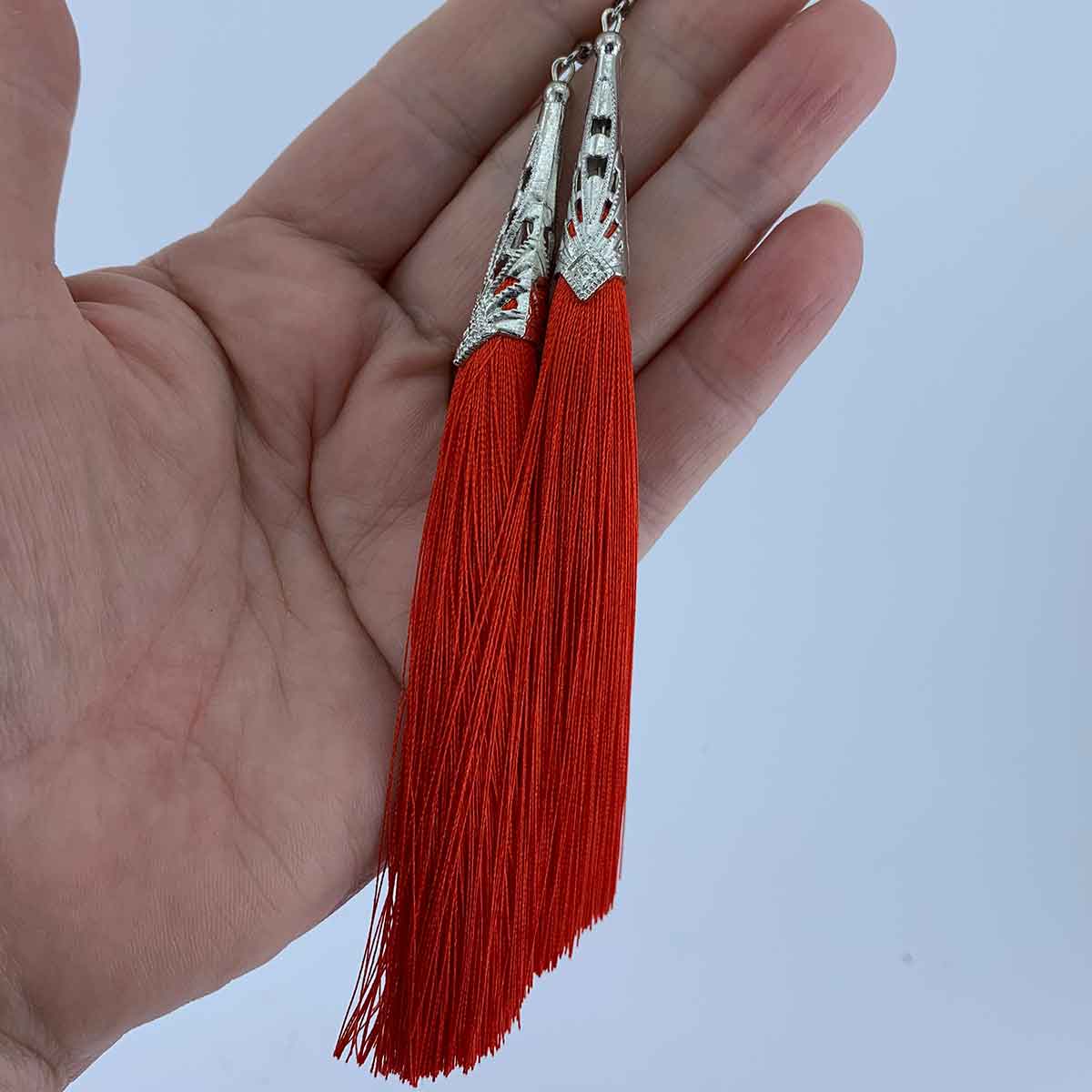 silk tassel earrings for women