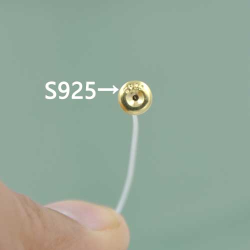 3 pairs Gold Bullet Earring Backs (5.5mm)