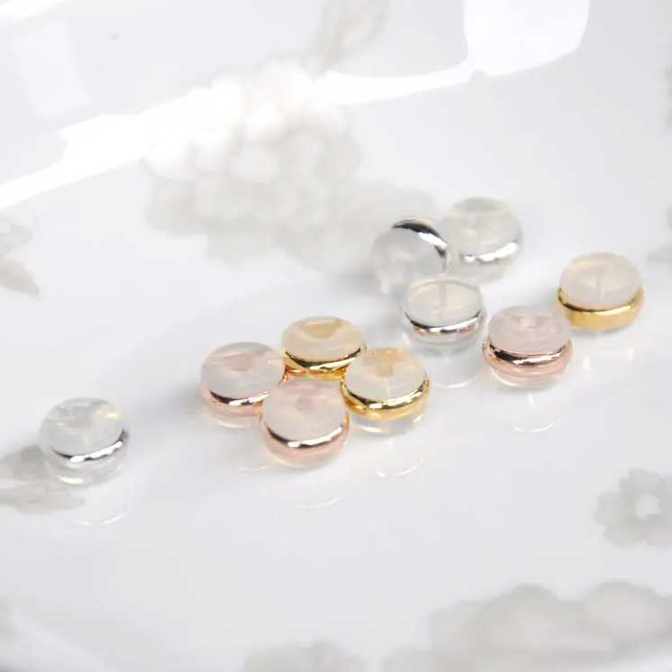 silicone hamburger earring backs jewellery