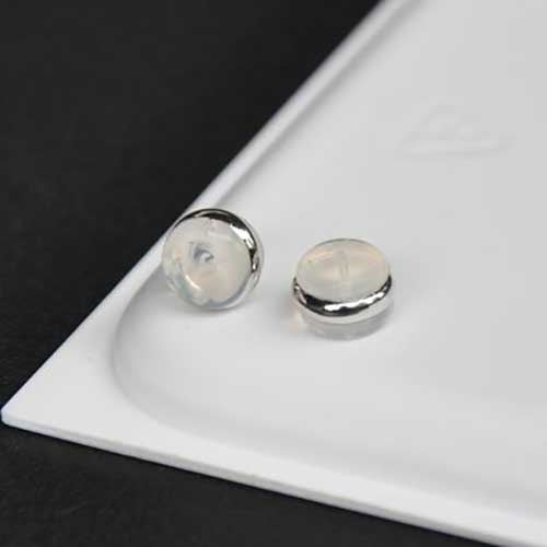 silicone hamburger earring backs frenelle