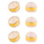 3 pairs gold hamburger earring backs