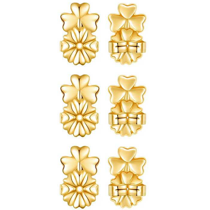 Gold earring back lifters