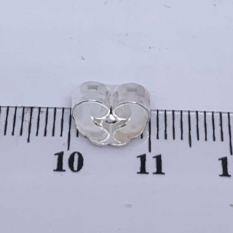 silver 5mm butterfly earring backs