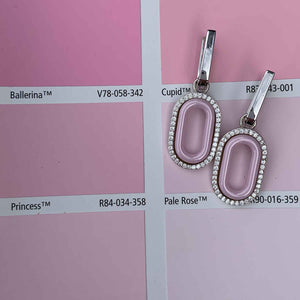 frenelle jewellery earrings pink huggies resene