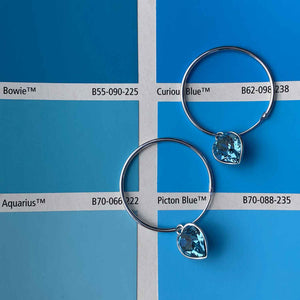 frenelle jewellery earrings silver blue hoop 