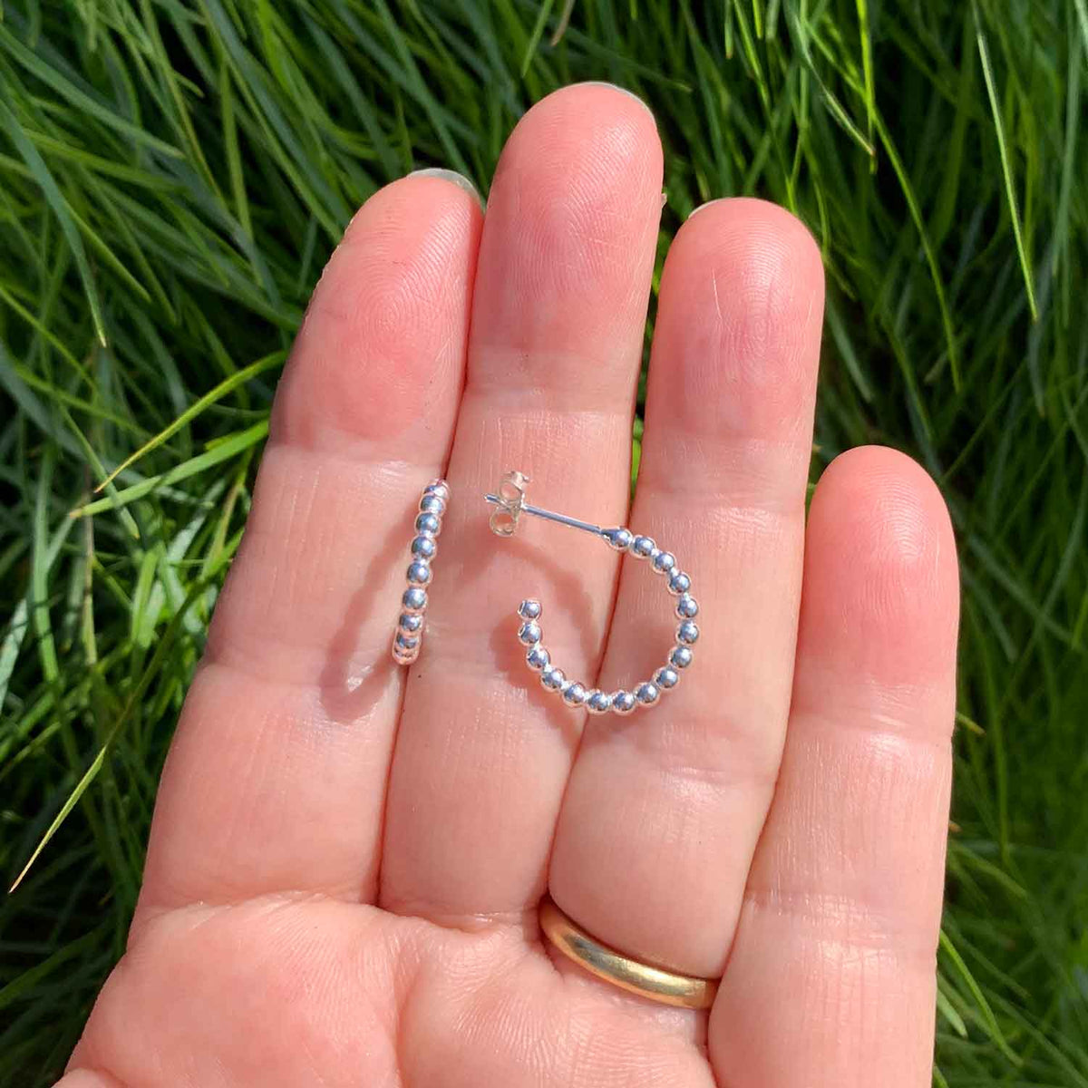 frenelle jewellery earrings silver hoops