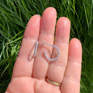 frenelle jewellery earrings silver hoops