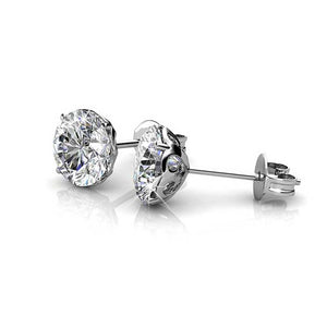 crystal silver stud earrings for women men