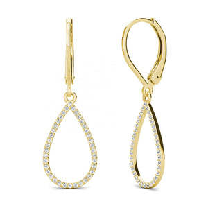 gold hoop dangle crystal earrings for women