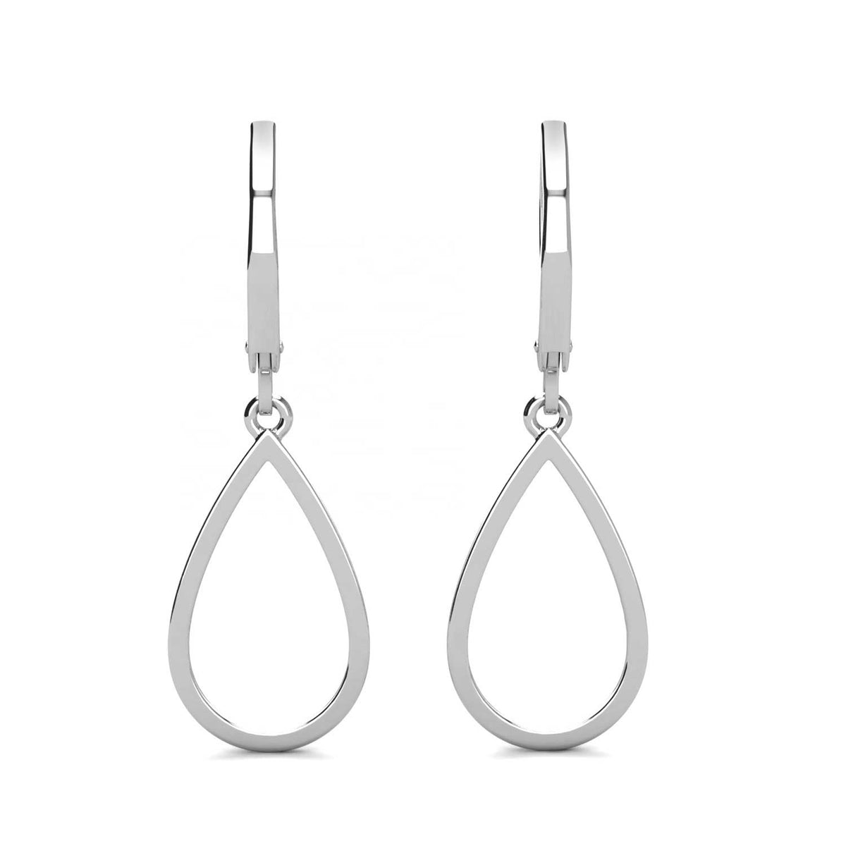 crystal silver drop earrings gift for women