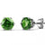 peridot green crystal stud earrings