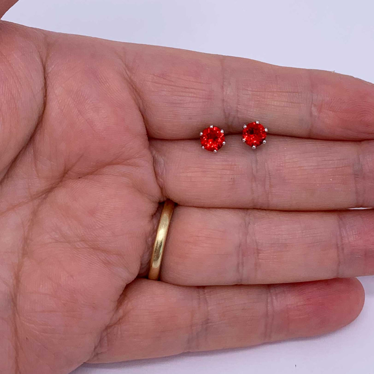 red and silver stud earrings jewellery