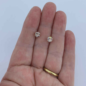 rose gold stud crystal earrings