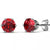 red and silver stud earrings jewellery