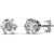 18K White Gold Crystal Stud Earrings "Alexandra" (Crystal)