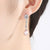 crystal pearl drop earrings for women