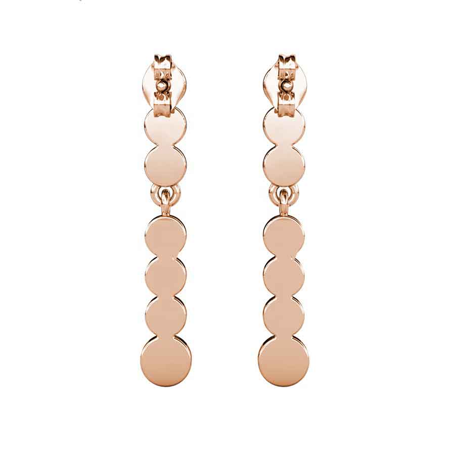 rose gold crystal dangle earrings