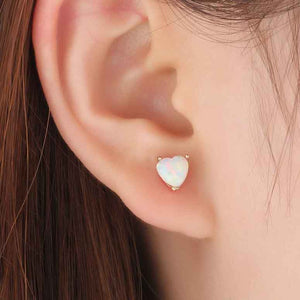 Gold opal stud earrings jewellery nz