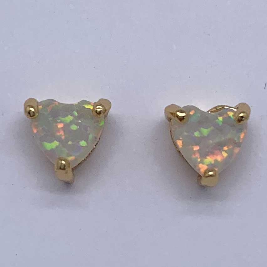 Gold opal stud earrings jewellery nz