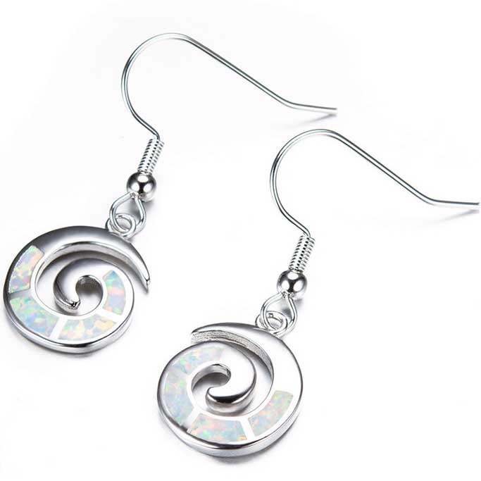 maori koru silver drop earrings nz