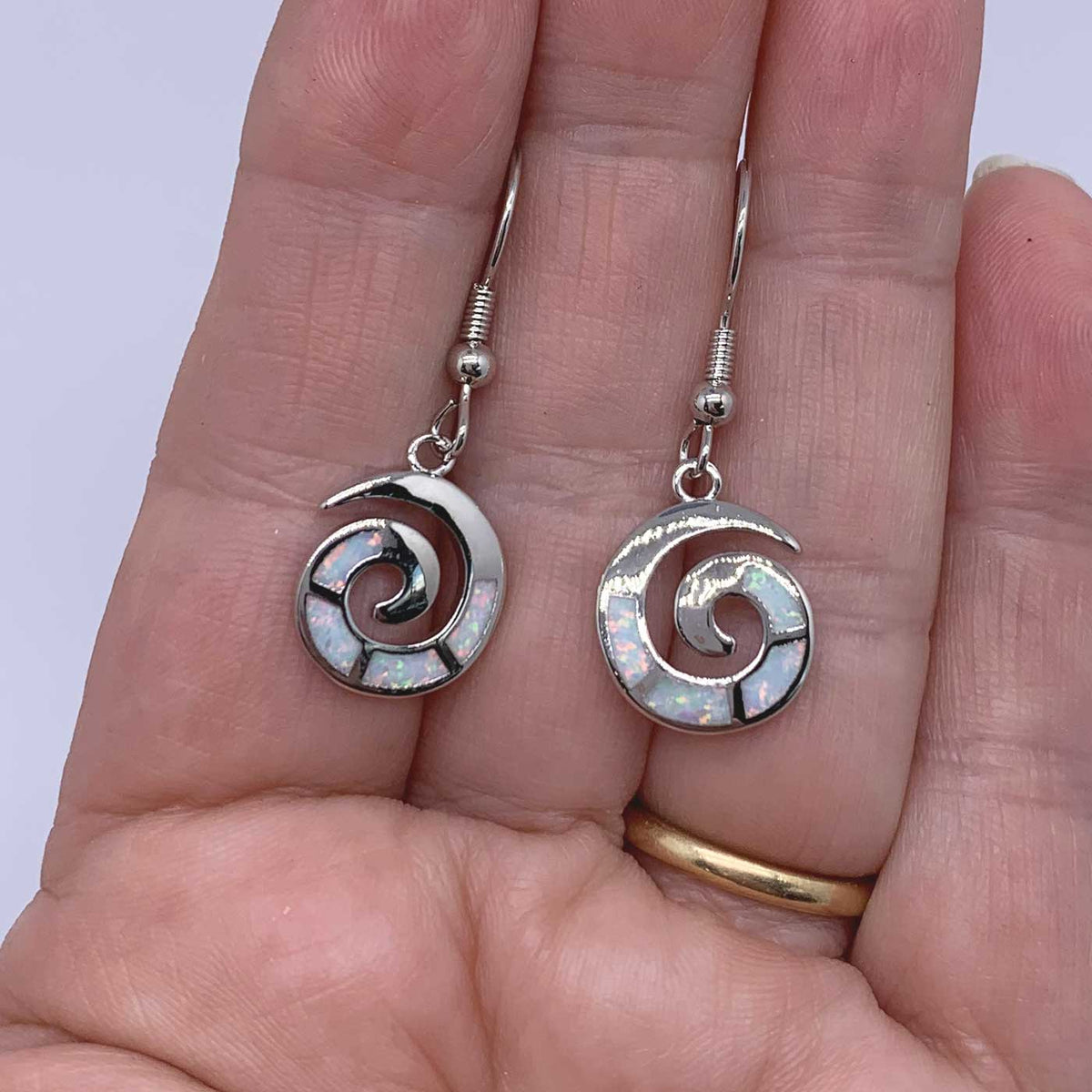 maori koru silver drop earrings nz