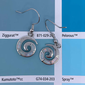 maori koru silver drop earrings nz