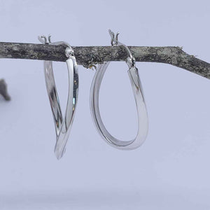 silver hoop earrings frenelle