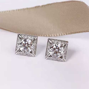 silver moissanite stud earrings nz