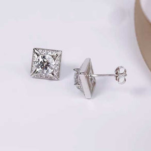 silver moissanite stud earrings nz