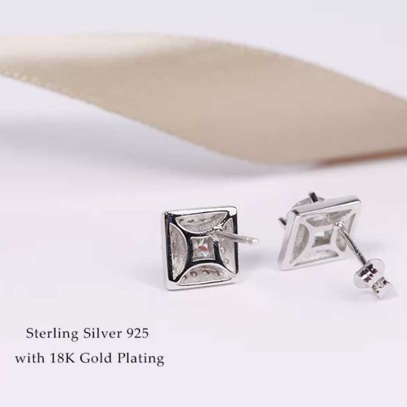 silver moissanite stud earrings nz