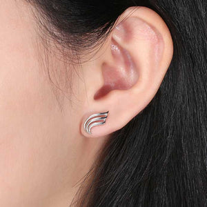 silver wave stud earrings jewellery modernsilver wave stud earrings jewellery modern