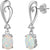 silver white opal drop earrings jewelery