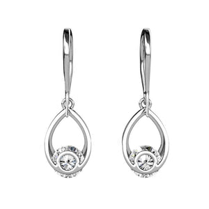 silver crystal drop earrings bridal wedding nz
