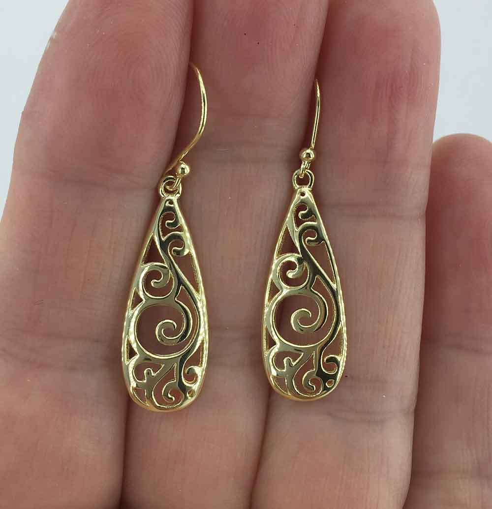 gold jewellery set koru design nz