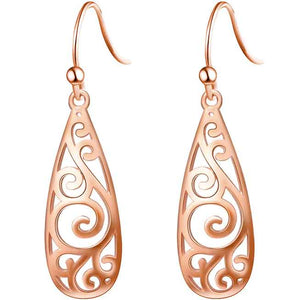 maori koru jewellery earrings rose gold