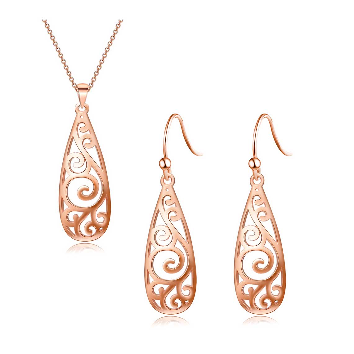 rose gold jewellery set koru nz
