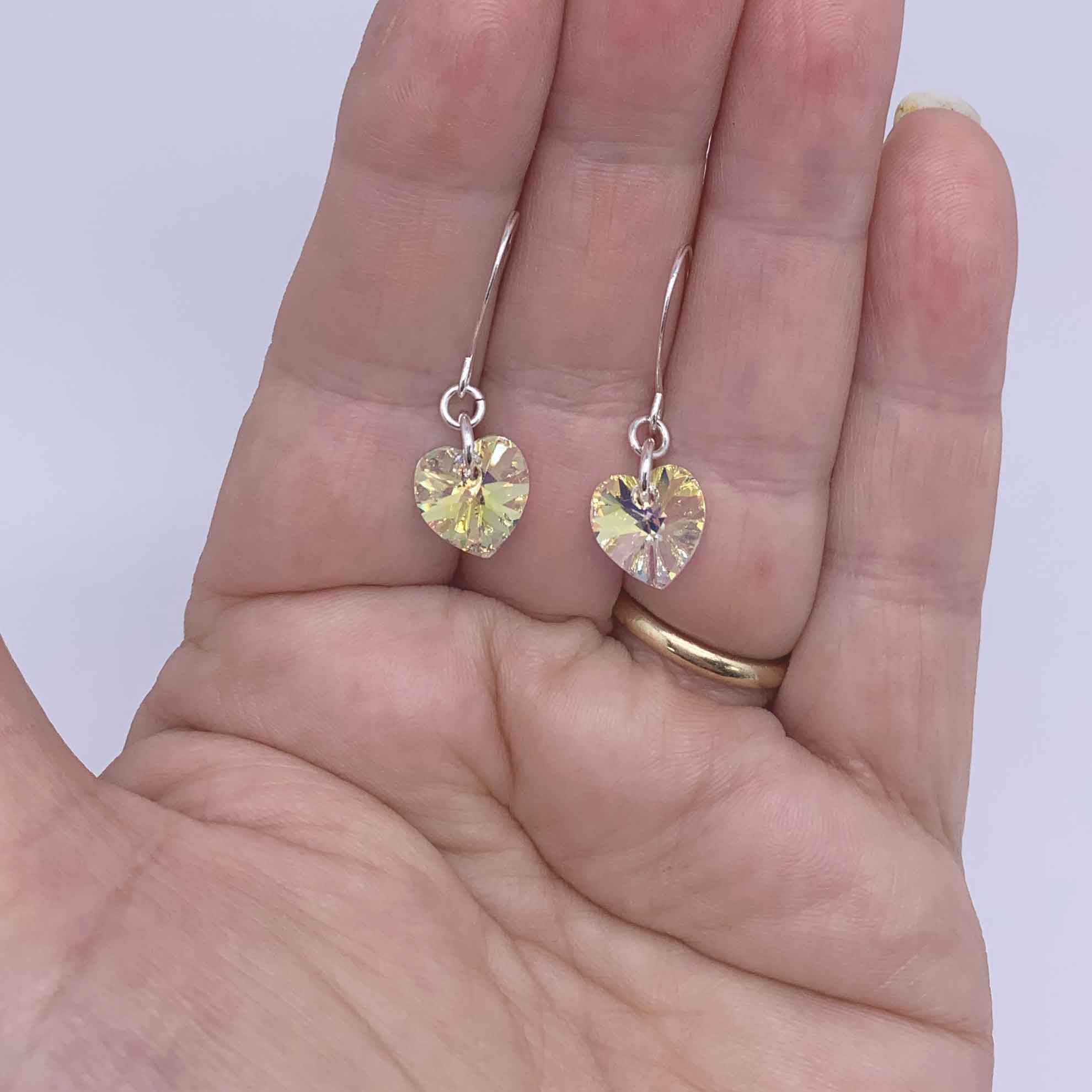 Amazon.com: Crystal Heart Earrings