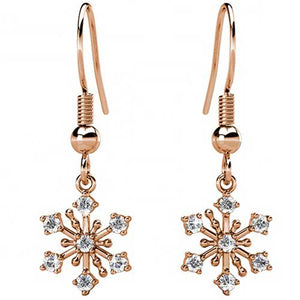 rose gold star swarovski earrings