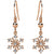 rose gold star swarovski earrings