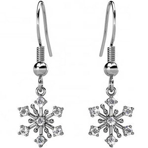 silver swarovski star earrings
