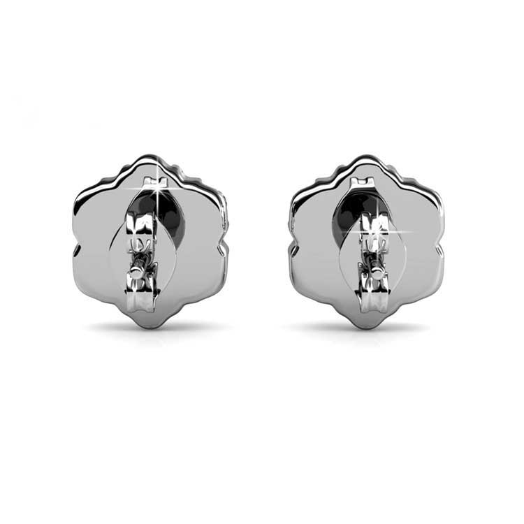 silver crystal stud earrings jewellery men women
