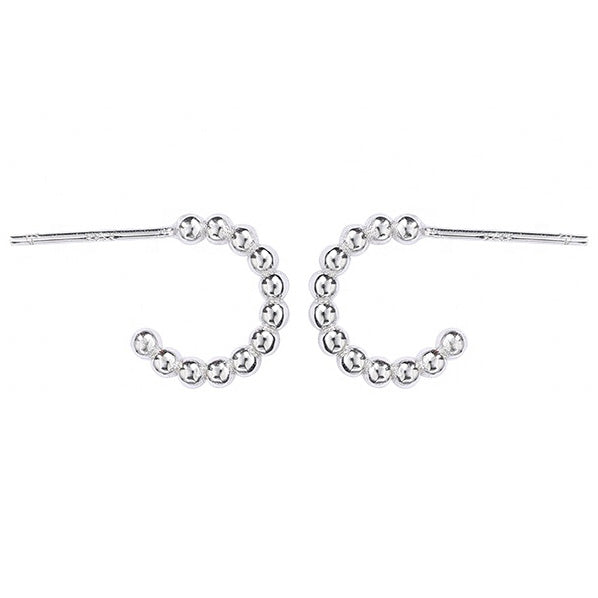 modern silver ball earrings jewellery