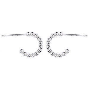 modern silver ball earrings jewellery