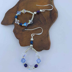 jewellery earrings silver blue