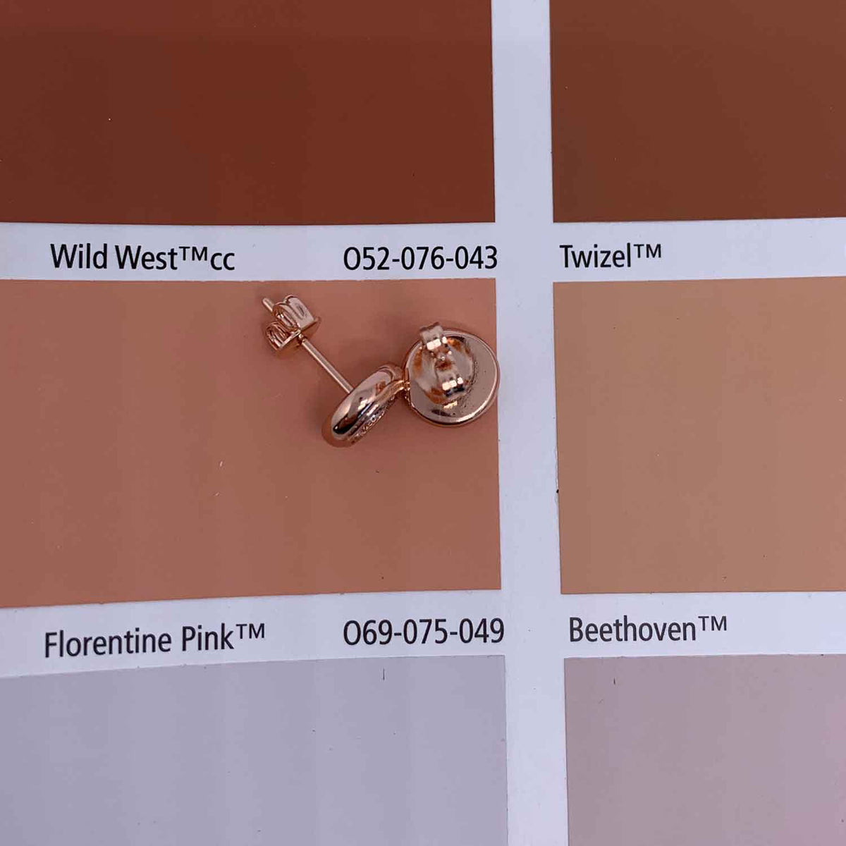 rose gold crystal stud earrings for women men