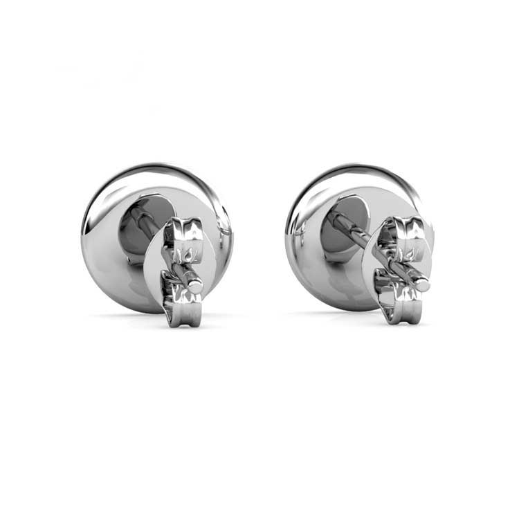 silver crystal stud earrings for women men
