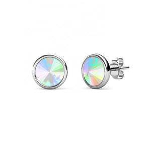 crystal silver stud earrings for women girls men